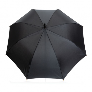 Logo trade promotional products picture of: 27" Impact AWARE™ RPET 190T auto open bamboo umbrella