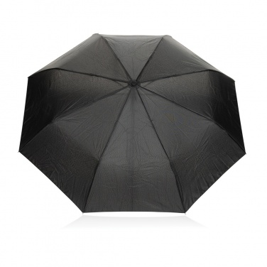 Logo trade corporate gift photo of: Yara 21" AWARE™ RPET solid colour umbrella with carabiner