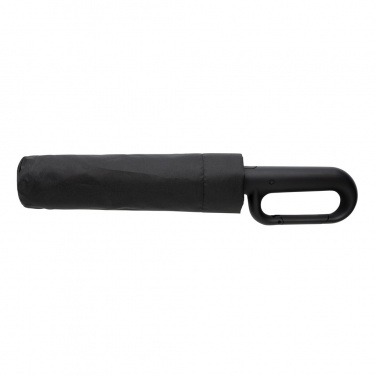Logo trade promotional giveaways image of: Yara 21" AWARE™ RPET solid colour umbrella with carabiner