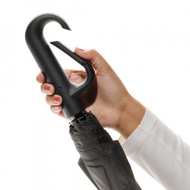Logo trade promotional items picture of: Yara 21" AWARE™ RPET solid colour umbrella with carabiner