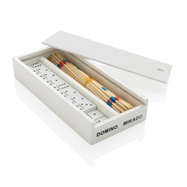 Logo trade advertising product photo of: Deluxe mikado/domino in wooden box