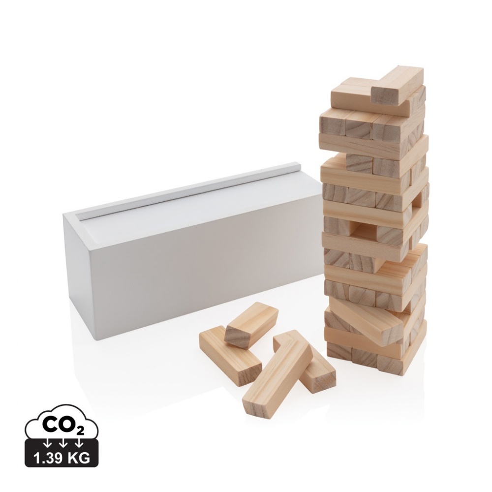 Logotrade promotional giveaway picture of: Deluxe tumbling tower wood block stacking game