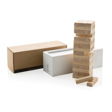 Logo trade promotional items picture of: Deluxe tumbling tower wood block stacking game