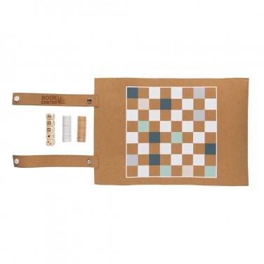 Logotrade corporate gifts photo of: Britton cork foldable backgammon and checkers game set