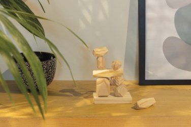 Logo trade advertising products image of: Ukiyo Crios wooden balancing rocks in pouch