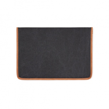 Logo trade promotional merchandise image of: VINGA Bosler GRS recycled canvas 14" laptop sleeve