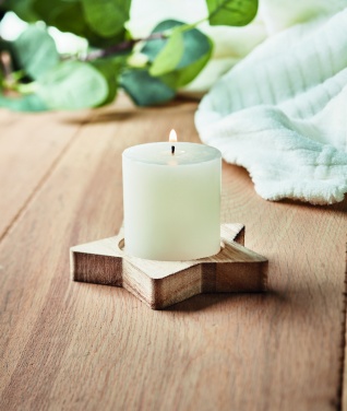 Logotrade promotional gift image of: Candle on star wooden base