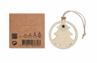 Logo trade corporate gifts image of: Wooden tree shape hanger
