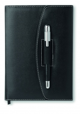Logo trade promotional merchandise picture of: A5 notebook portfolio with pen