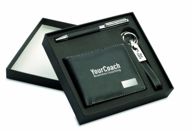 Logo trade business gifts image of: Ball pen key ring and wallet Lappeenranta