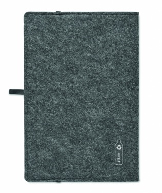 Logo trade corporate gifts image of: A5 notebook RPET felt