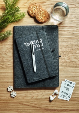 Logotrade promotional giveaway image of: A5 notebook RPET felt