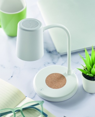 Logo trade promotional gift photo of: Wireless charger, lamp speaker