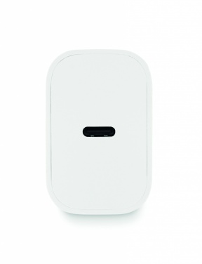 Logo trade business gift photo of: 20W 2 port USB charger EU plug