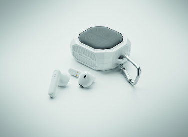 Logotrade business gift image of: TWS earbuds with solar charger