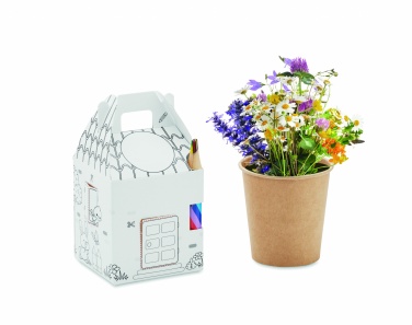 Logo trade business gift photo of: House shaped seeds grow set