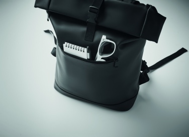 Logotrade advertising products photo of: Laptop PU Rolltop backpack