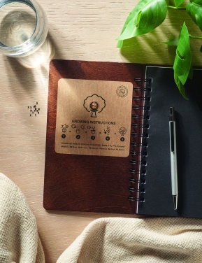 Logo trade promotional merchandise photo of: A5 Birch tree GROWBOOK™