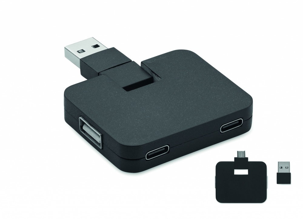 Logo trade advertising products picture of: 4 port USB hub
