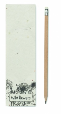 Logotrade promotional item image of: Natural pencil in seeded pouch