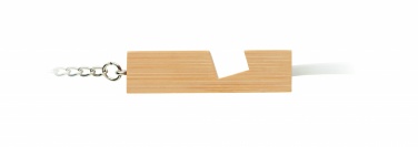 Logo trade promotional merchandise picture of: Bamboo key ring and stand Salo