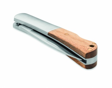 Logo trade corporate gifts image of: Foldable knife in acacia wood