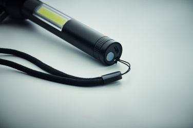 Logo trade promotional products picture of: 3-in-1 aluminum flashlight with an emergency hammer and seatbelt cutter, customizable with printing