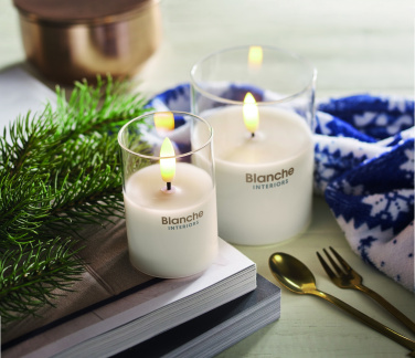 Logotrade promotional merchandise photo of: LED wax candle in glass holder
