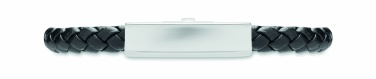 Logo trade promotional merchandise photo of: Braided faux leather bracelet