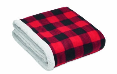 Logo trade promotional gifts image of: RPET sherpa fleece blanket