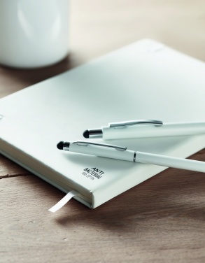 Logo trade promotional merchandise photo of: Antibacterial stylus ballpen