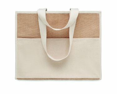 Logotrade corporate gift picture of: Jute and canvas cooler bag