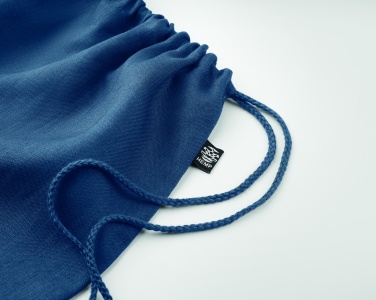Logo trade promotional giveaways image of: Hemp drawstring bag 200 gr/m²