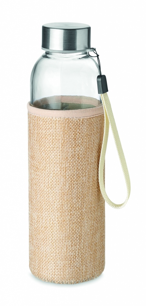 Logo trade promotional item photo of: Glass bottle in pouch 500ml