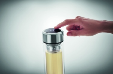 Logo trade corporate gifts picture of: Bottle with touch thermometer