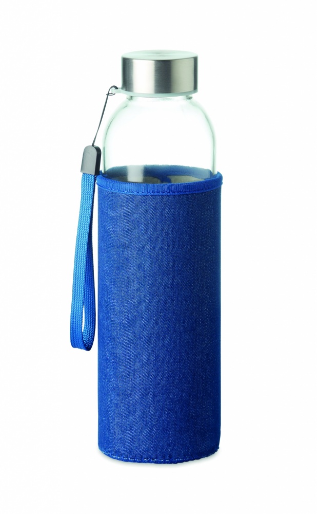 Logo trade promotional products image of: Glass bottle in pouch 500 ml