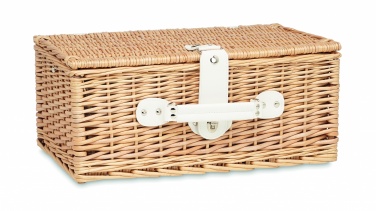Logo trade corporate gifts picture of: Wicker picnic basket 2 people