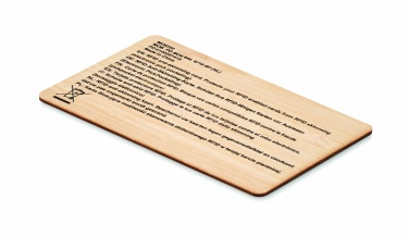 Logo trade promotional item photo of: RFID card in bamboo material