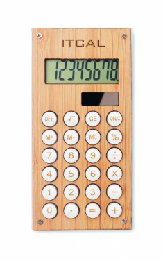Logo trade advertising products image of: 8 digit bamboo calculator