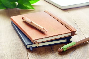 Logotrade promotional giveaway picture of: Recycled Leather A5 notebook
