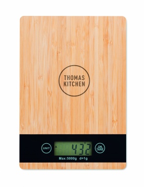 Logo trade corporate gifts picture of: Bamboo digital kitchen scales