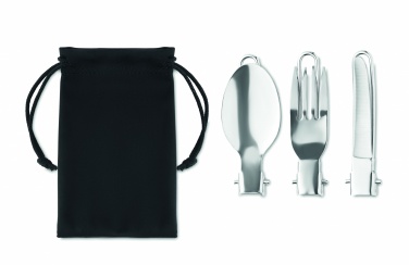 Logo trade promotional giveaway photo of: 3-piece camping cutlery set