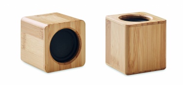 Logo trade promotional giveaways picture of: Set of Bamboo wireless speaker
