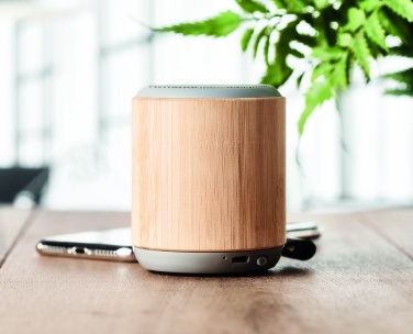 Logo trade corporate gift photo of: 5.3 wireless bamboo speaker