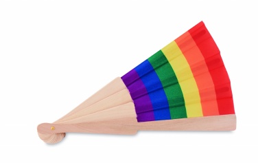 Logotrade corporate gift picture of: Rainbow wooden hand fan
