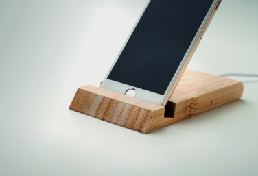 Logotrade promotional item image of: Bamboo wireless charger  10W ODOS