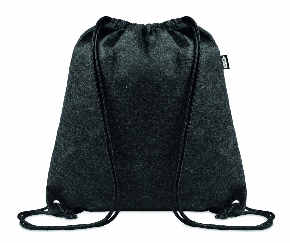 Logo trade promotional products image of: RPET felt drawstring bag