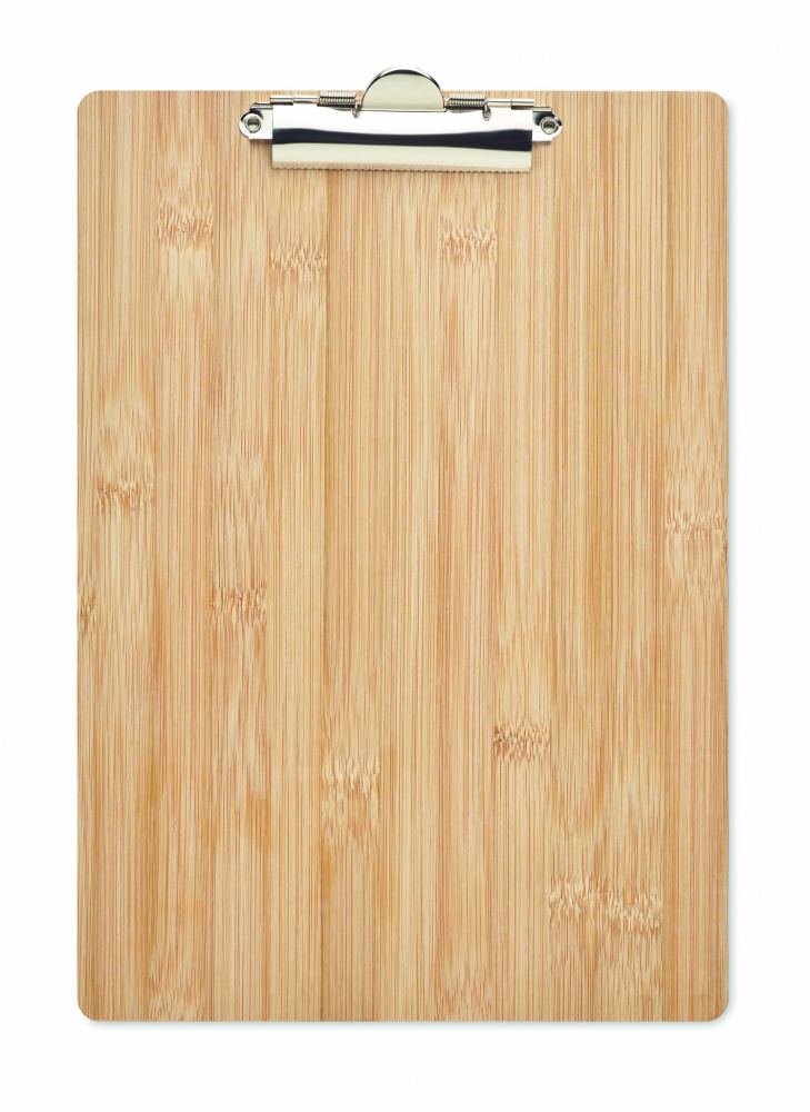 Logo trade promotional giveaways image of: A4 bamboo clipboard