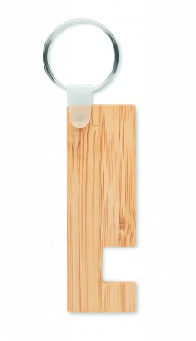 Logotrade promotional gifts photo of: Bamboo stand and key ring Savonlinna