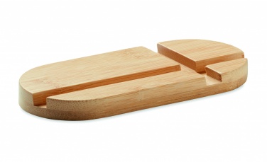 Logotrade promotional product picture of: Bamboo tablet/smartphone stand